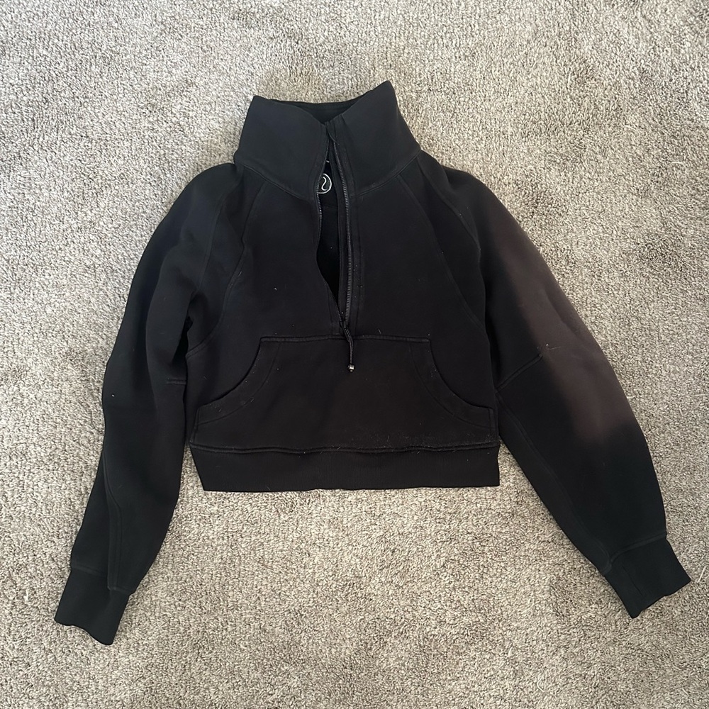 Black Lululemon scuba Half-Zip Sweatshirt